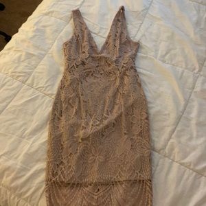 Guess tan lace dress